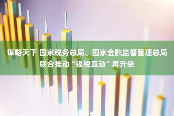 谋略天下 国家税务总局、国家金融监督管理总局联合推动“银税互动”再升级
